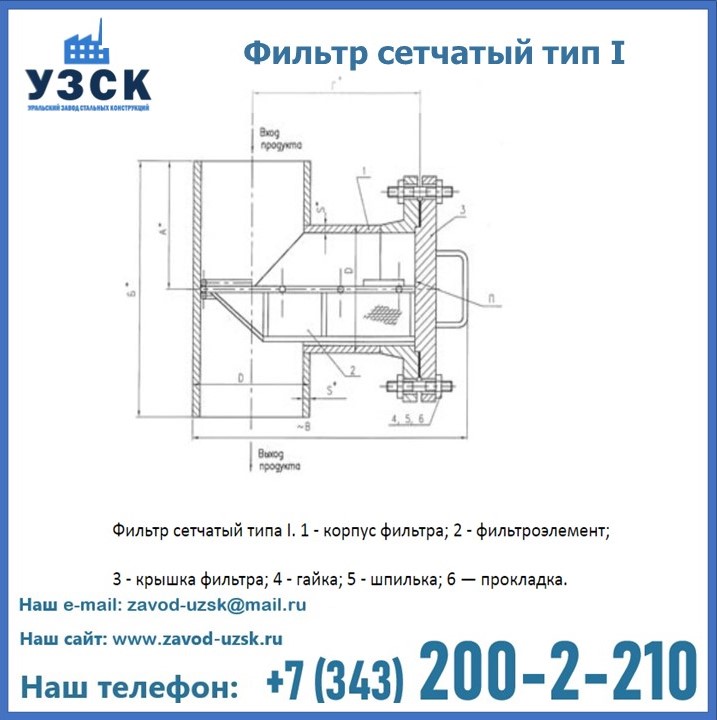 Фильтр сетчатый ФС по Т-ММ-11-2003 в Бишкеке