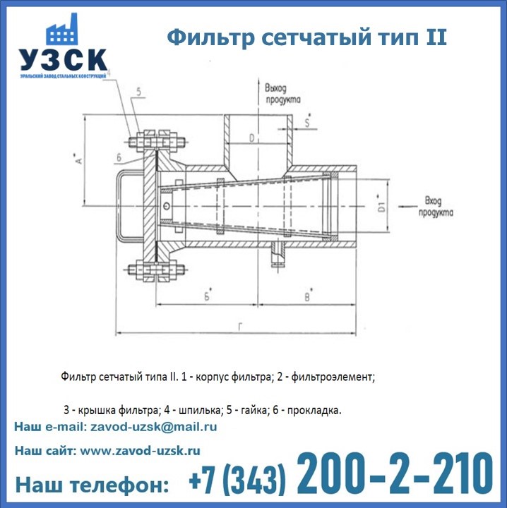 Фильтр сетчатый ФС по Т-ММ-11-2003 в Бишкеке