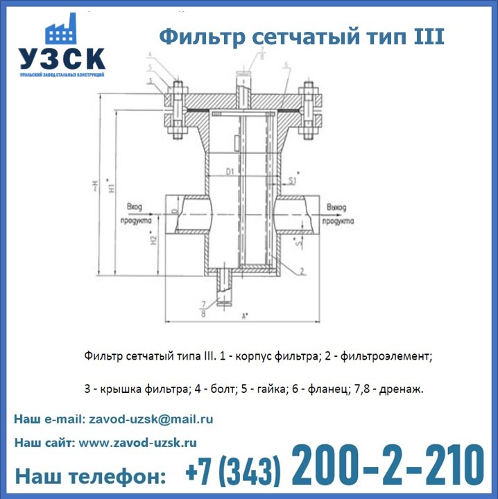 Фильтр сетчатый ФС по Т-ММ-11-2003 в Бишкеке